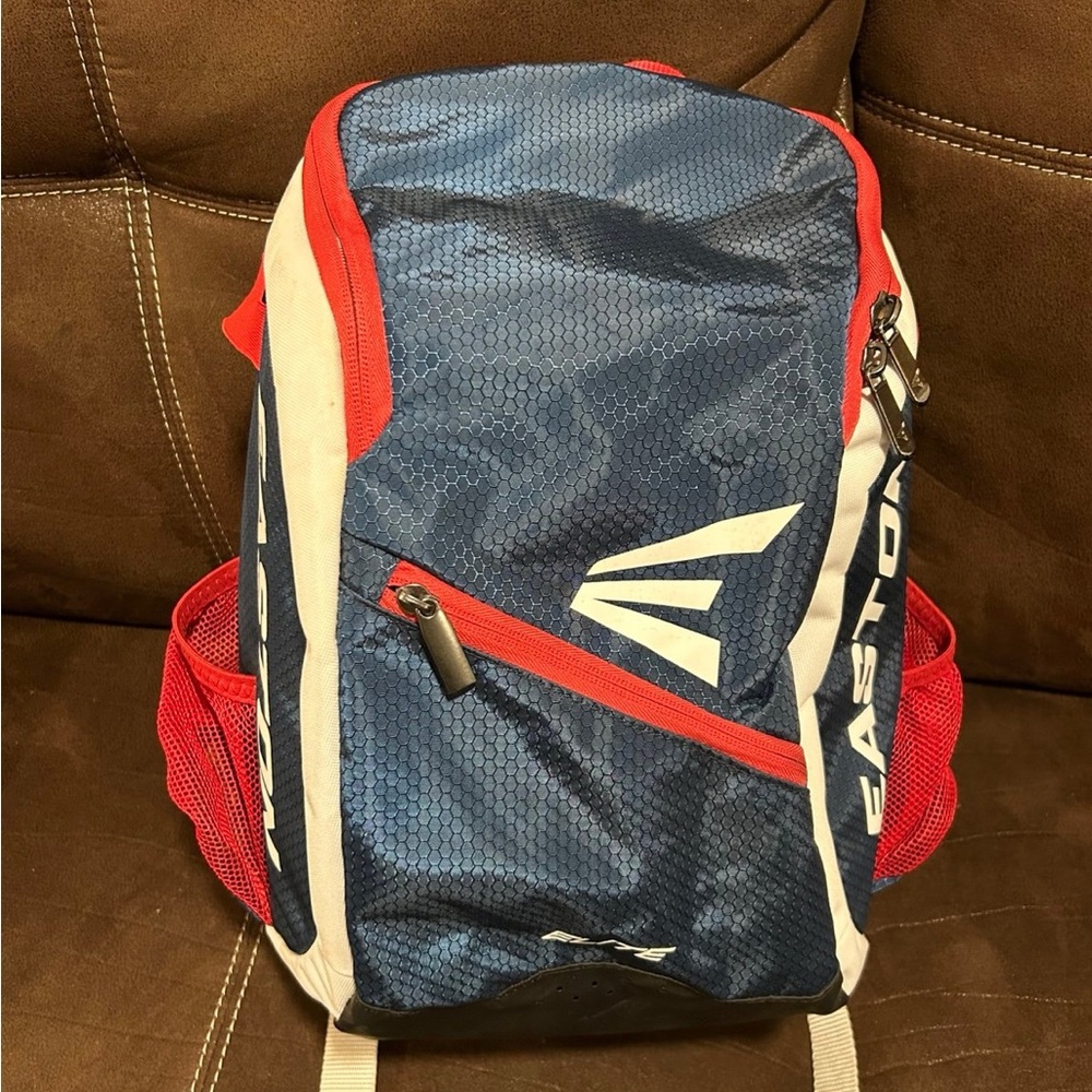 Easton Youth Game Ready Bat Pack Baseball/Softball - Blue and Red Backpack